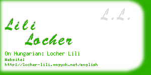 lili locher business card